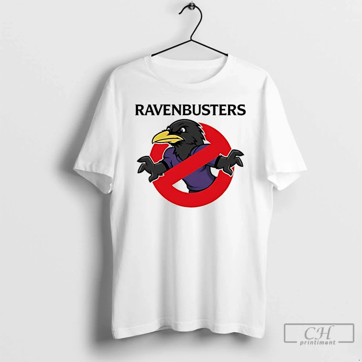 Premium Ravenbusters Baltimore Ravens Mascot Ghostbusters T Shirts Unisex , , , Long Sleeve Tee