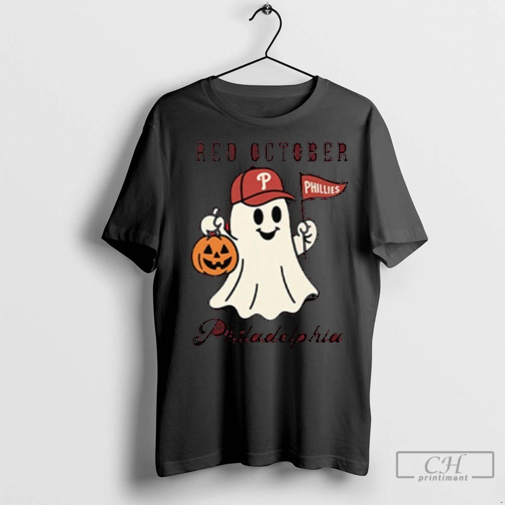 Premium Red October Philadelphia Phillies Halloween Ghost