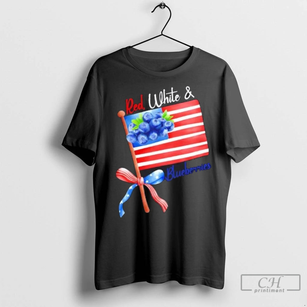 Premium Red White And Blueberries American Usa Flag