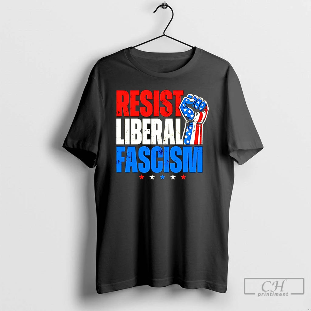 Premium Resist Liberal Fascism Hand Usa Flag