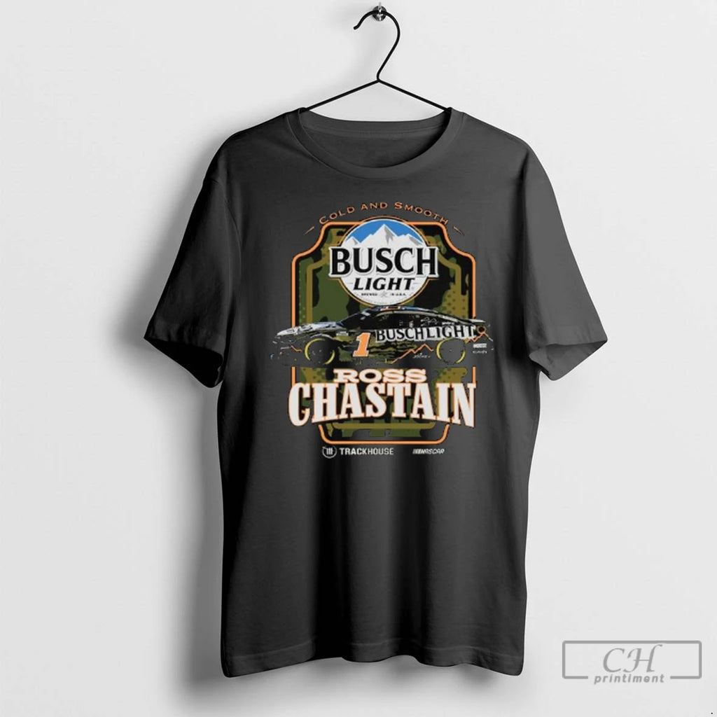 Premium Ross Chastain 1 2025 Busch Light Camo Long Sleve