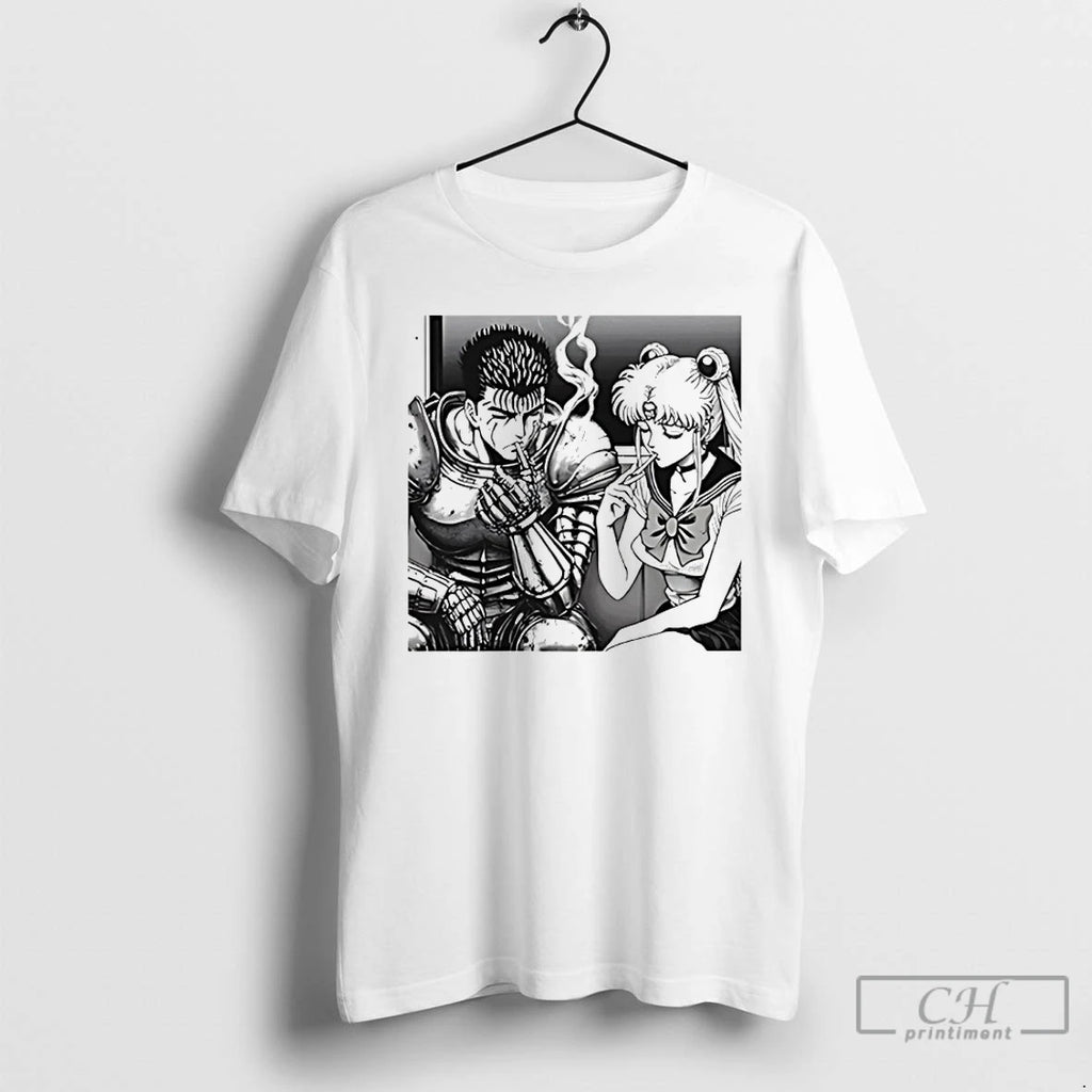 Premium Sailor Moon X Berserk Smoking Anime Graphic