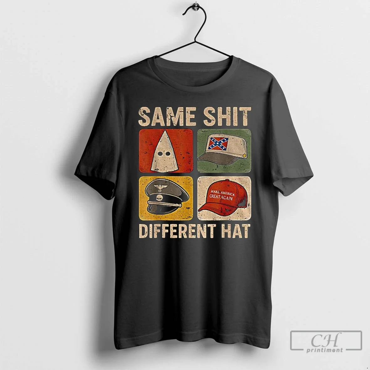 Premium Same Shit Different Hat Dark Humor Statement T Shirts Unisex , , , Long Sleeve Tee