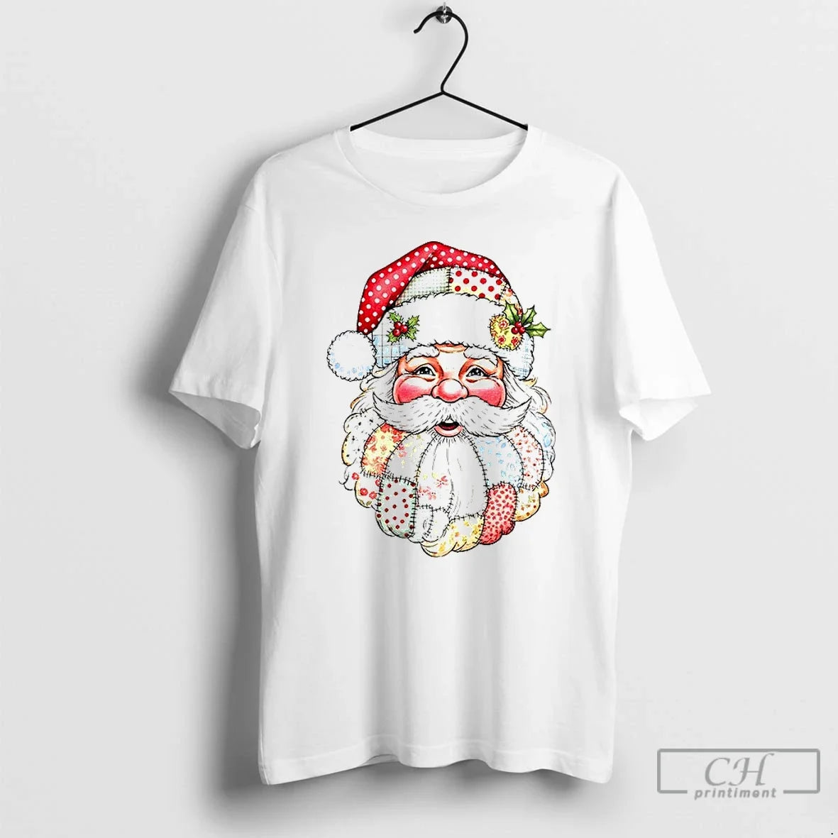 Premium Santa Claus Big Head Merry Christmas 2025 T Shirts Unisex , , , Long Sleeve Tee