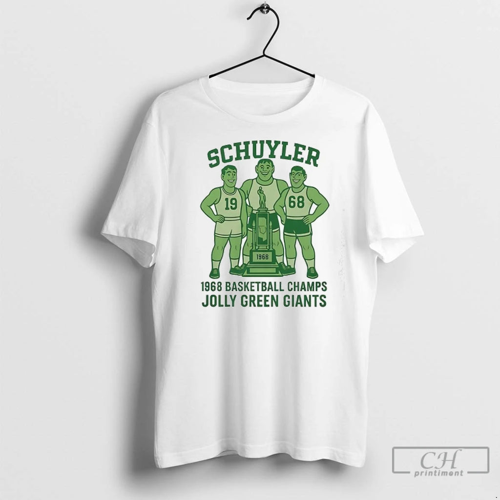 Premium Schuyler Jolly Green Giants Basketball Champs 1968