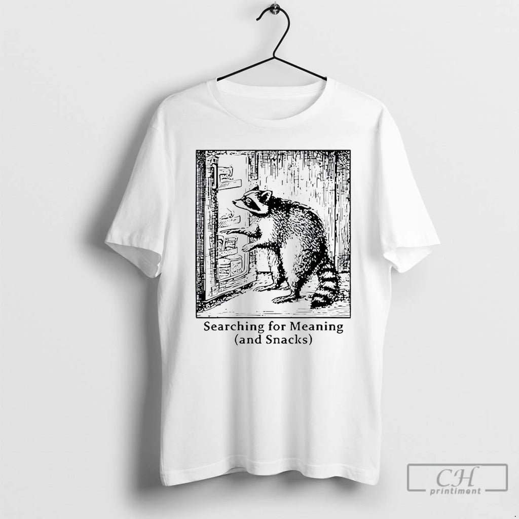 Premium Searching For Meaning And Snacks Raccoon Paint
