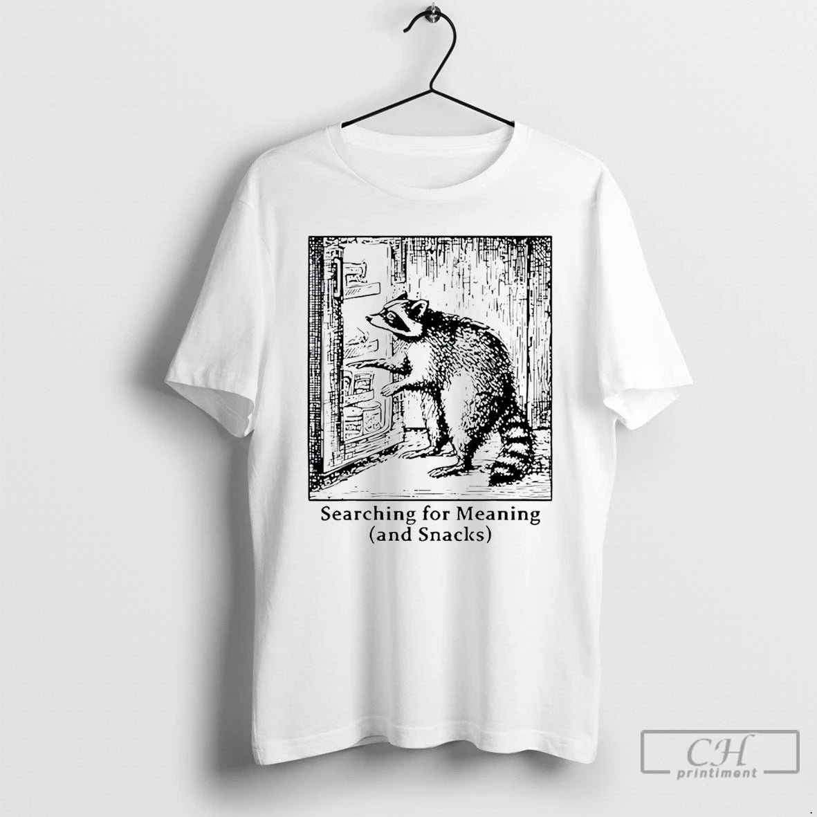 Premium Searching For Meaning And Snacks Raccoon Paint