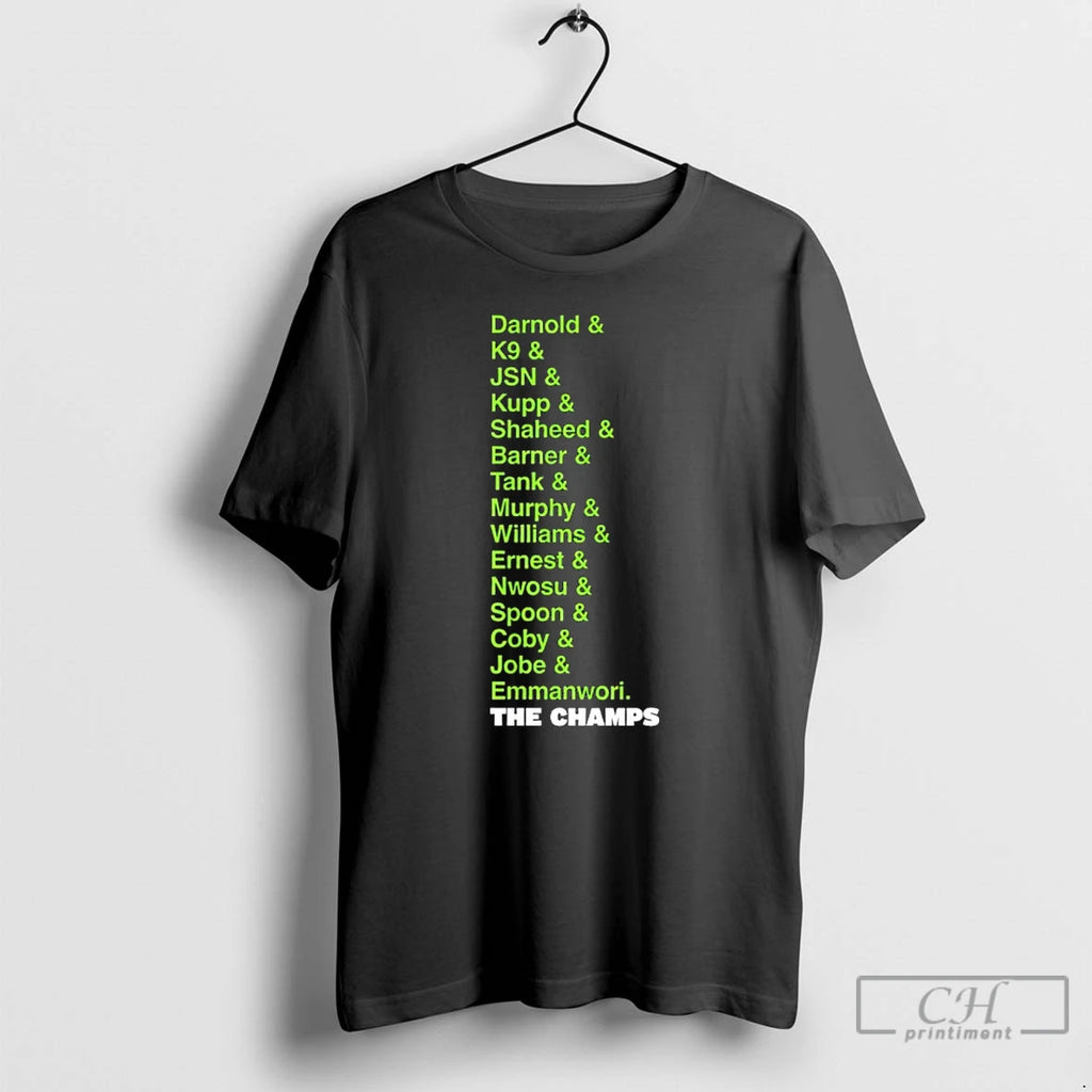 Premium Seattle Football Darnold K9 Jsn Kupp Shaheed Barner The Champs List T Shirts Sweater
