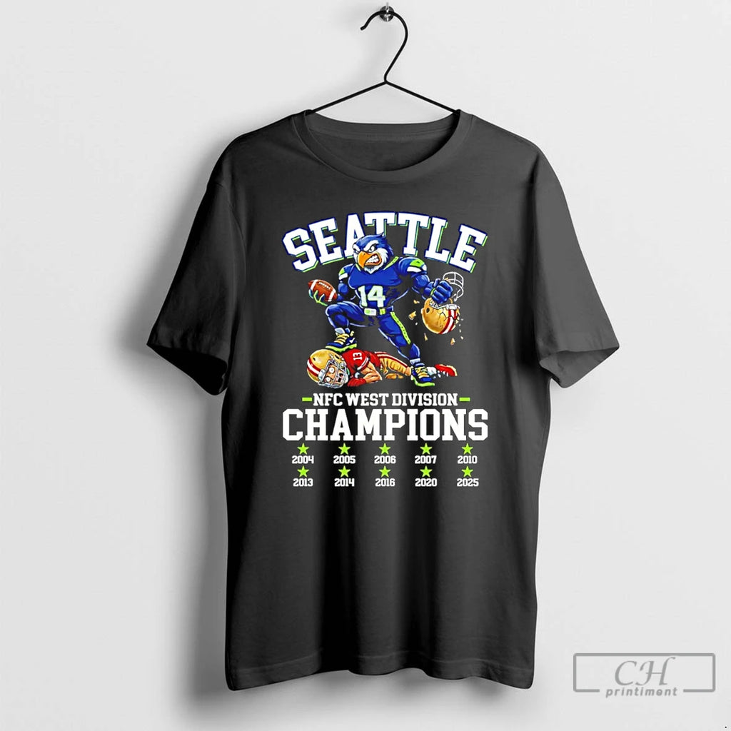 Premium Seattle Football Nfc West Division Champs 2025