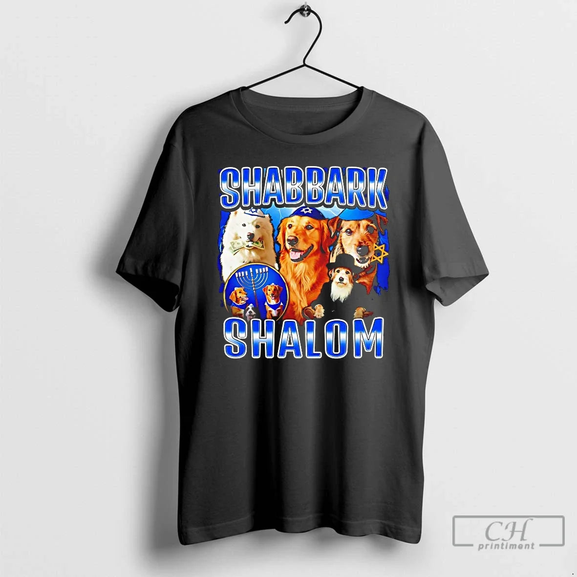 Premium Shabbark Shalom Jewish Dogs T Shirts Unisex , , , Long Sleeve Tee