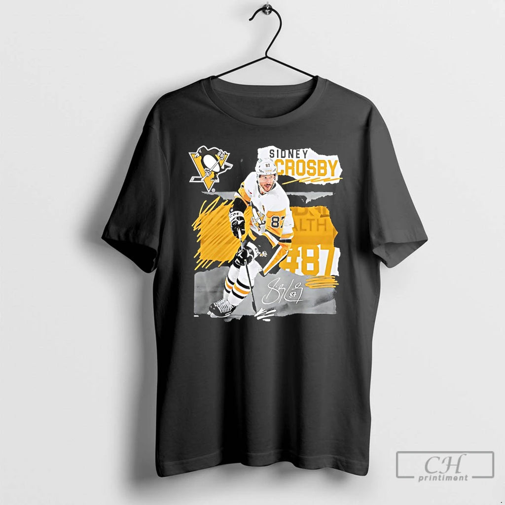 Premium Sidney Crosby 87 Pittsburgh Penguins Fresh Ice Signature
