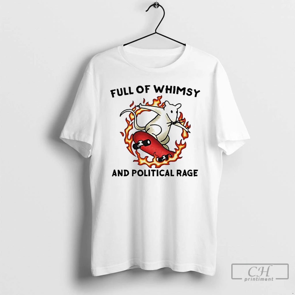 Premium Skateboarding Rat Full Of Whimsy And Political Rage