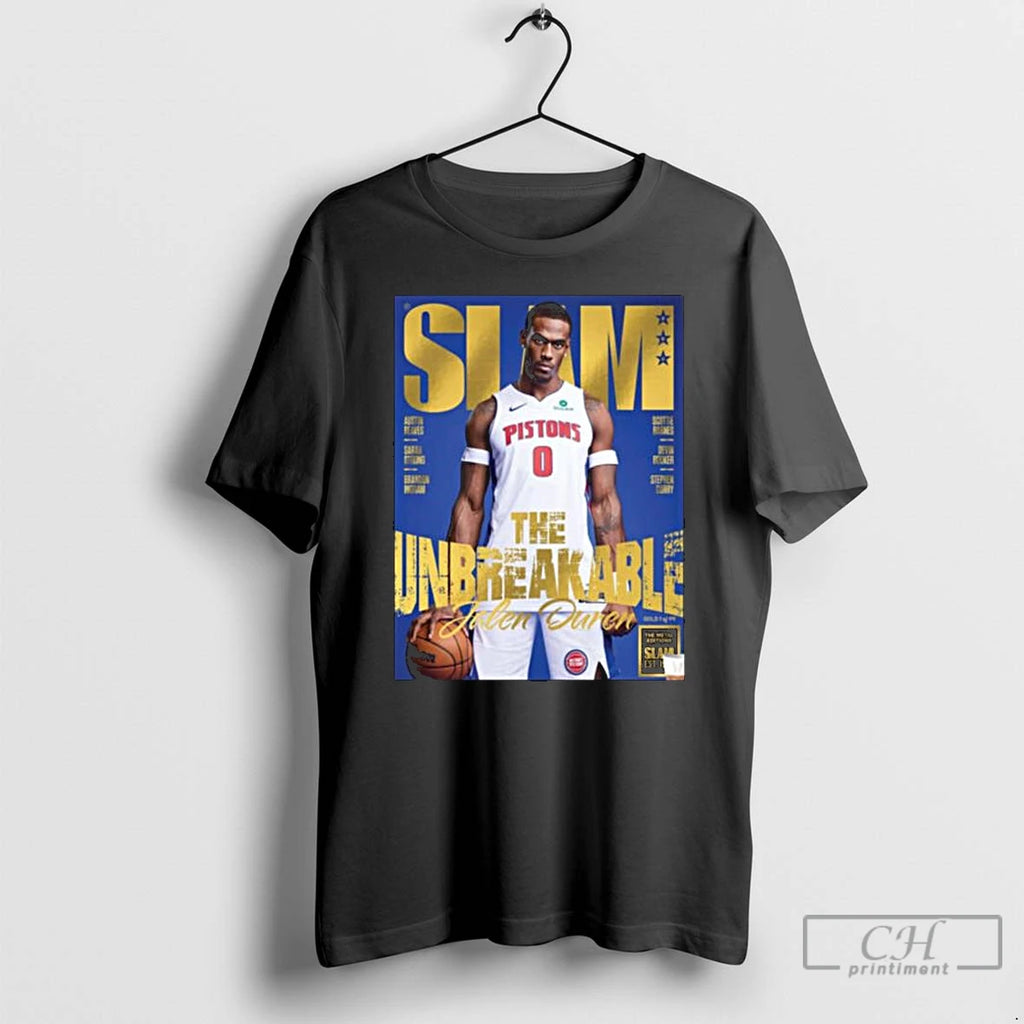 Premium Slam 260 Gold Metal Cover Jalen Duren Magazine The Unbreakable Nba T Shirts Sweater