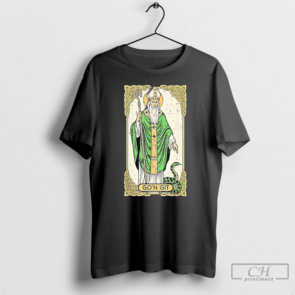 Premium St Patrick Snake Gon Git Card Saint Pattys