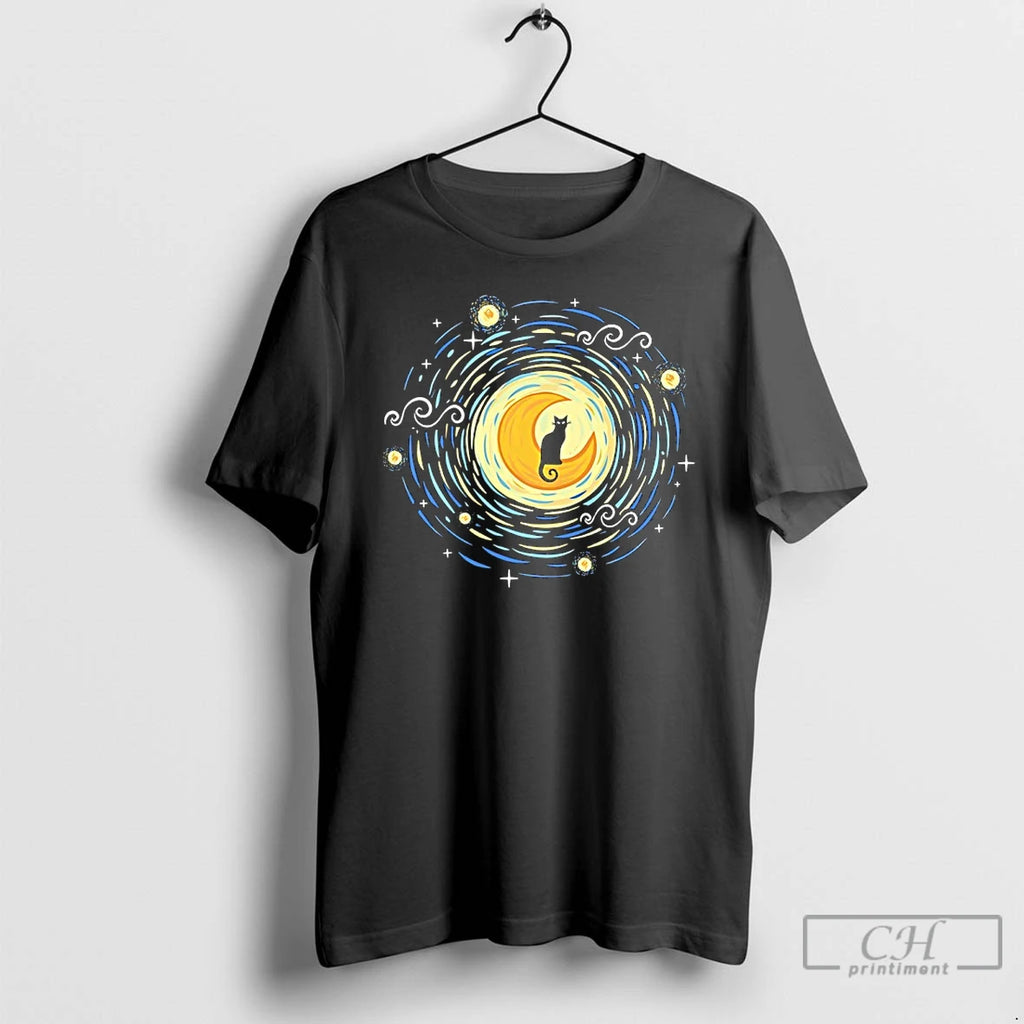 Premium Starry Moon Cat Art