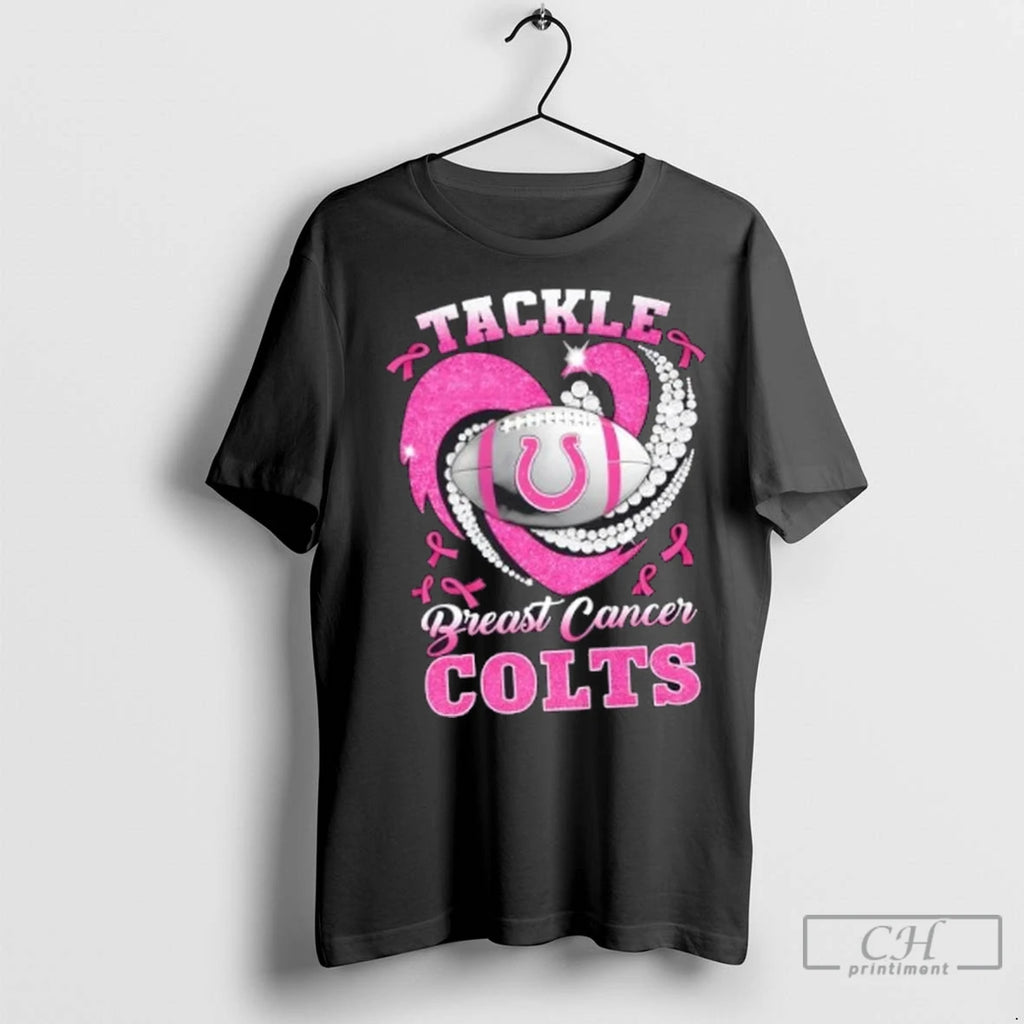 Premium Tackle Breast Cancer Indianapolis Colts Football Diamond Heart