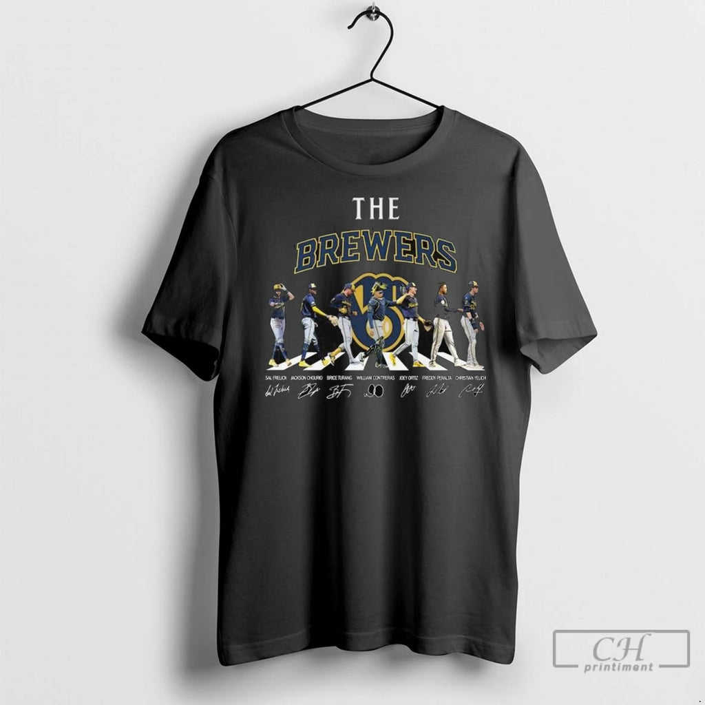 Premium The Milwaukee Brewers Abbey Road Signatures 2025 Long Sleve