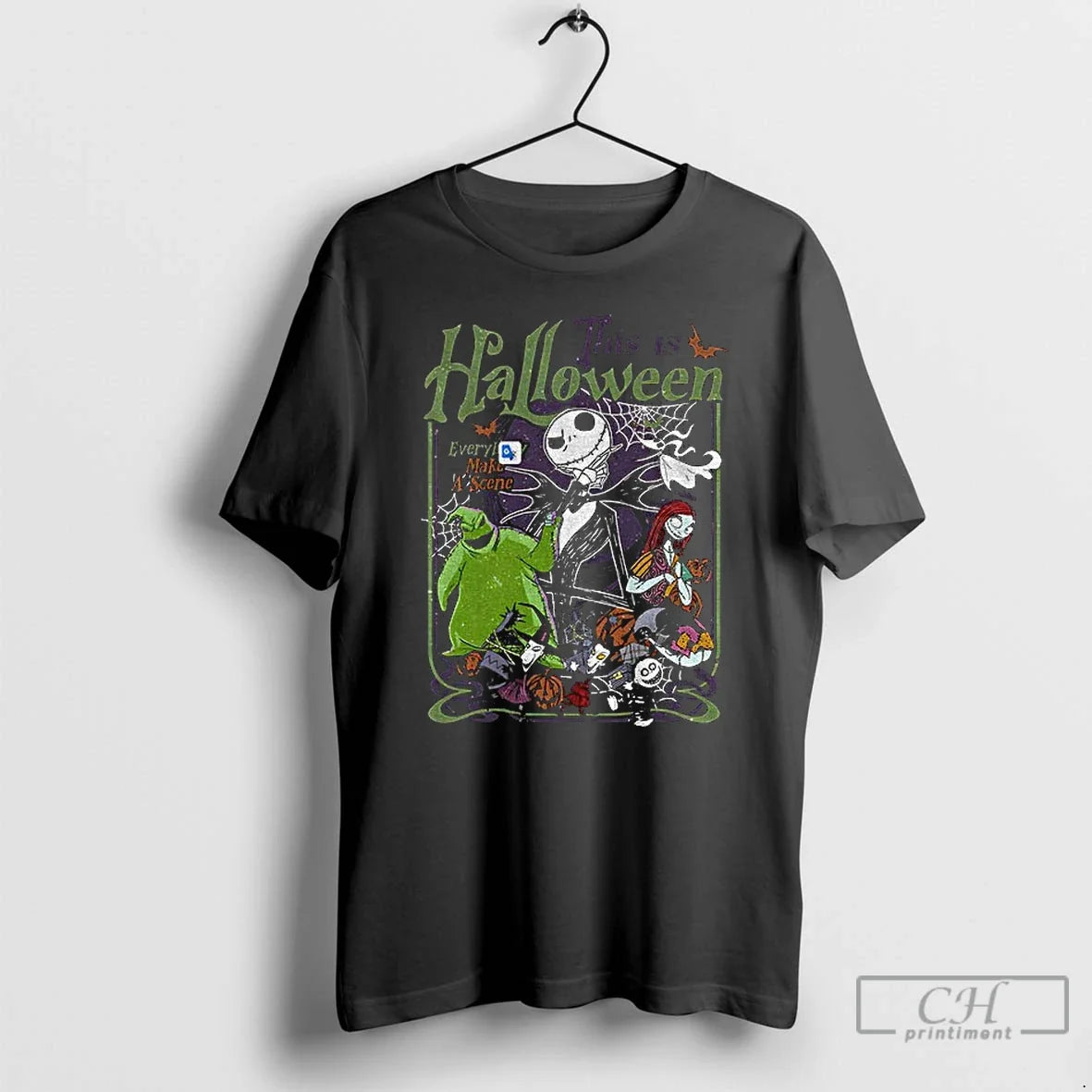 Premium The Nightmare Before Christmas Jack Skellington Sally Oogie Boogie This Is Halloween T Shirts