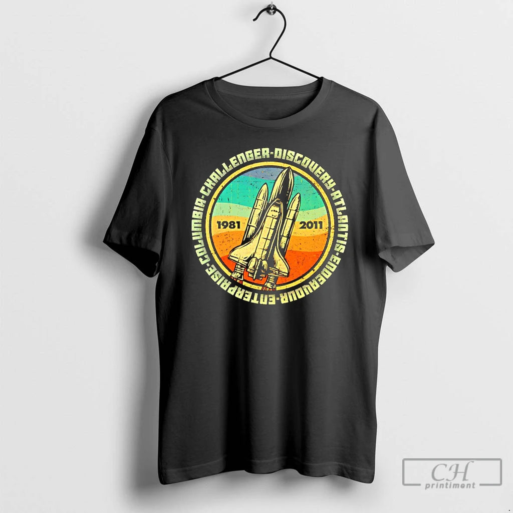 Premium Through Hardship To The Stars Enterprise Columbia Challenger 1981 2011 Vintage T Shirts Sweater