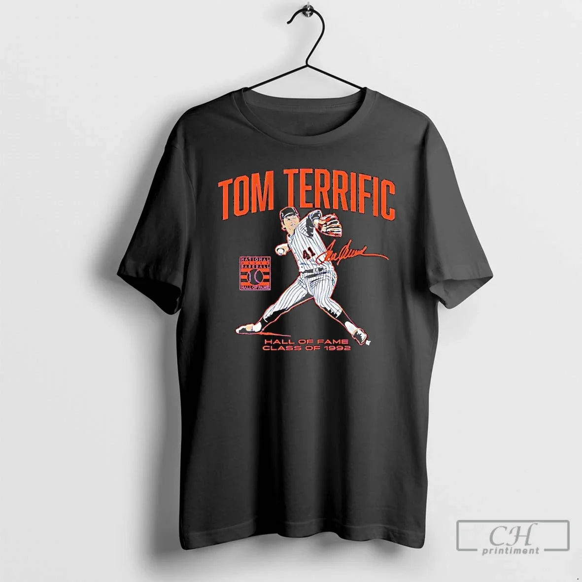 Premium Tom Seaver Tom Terrific National Baseball Hall Of Fame Class Of 1992 Signature Unisex , , , Long Sleeve Tee