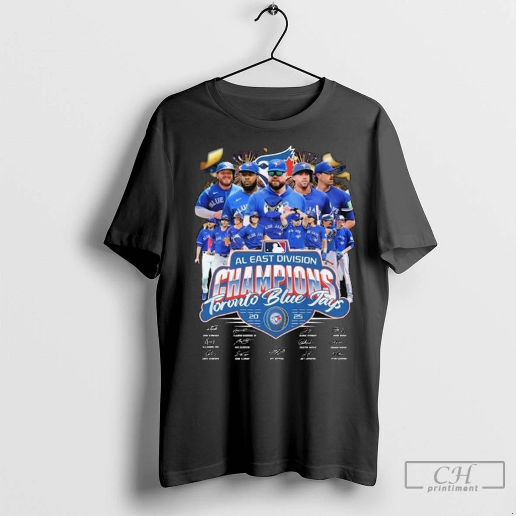 Premium Toronto Blue Jays 2025 Al East Division Champion Team Graphic Signatures Long Sleve