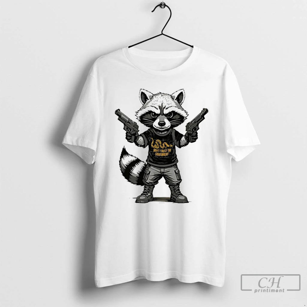 Premium Trash Panda With Gun Doesnt Trust The Government