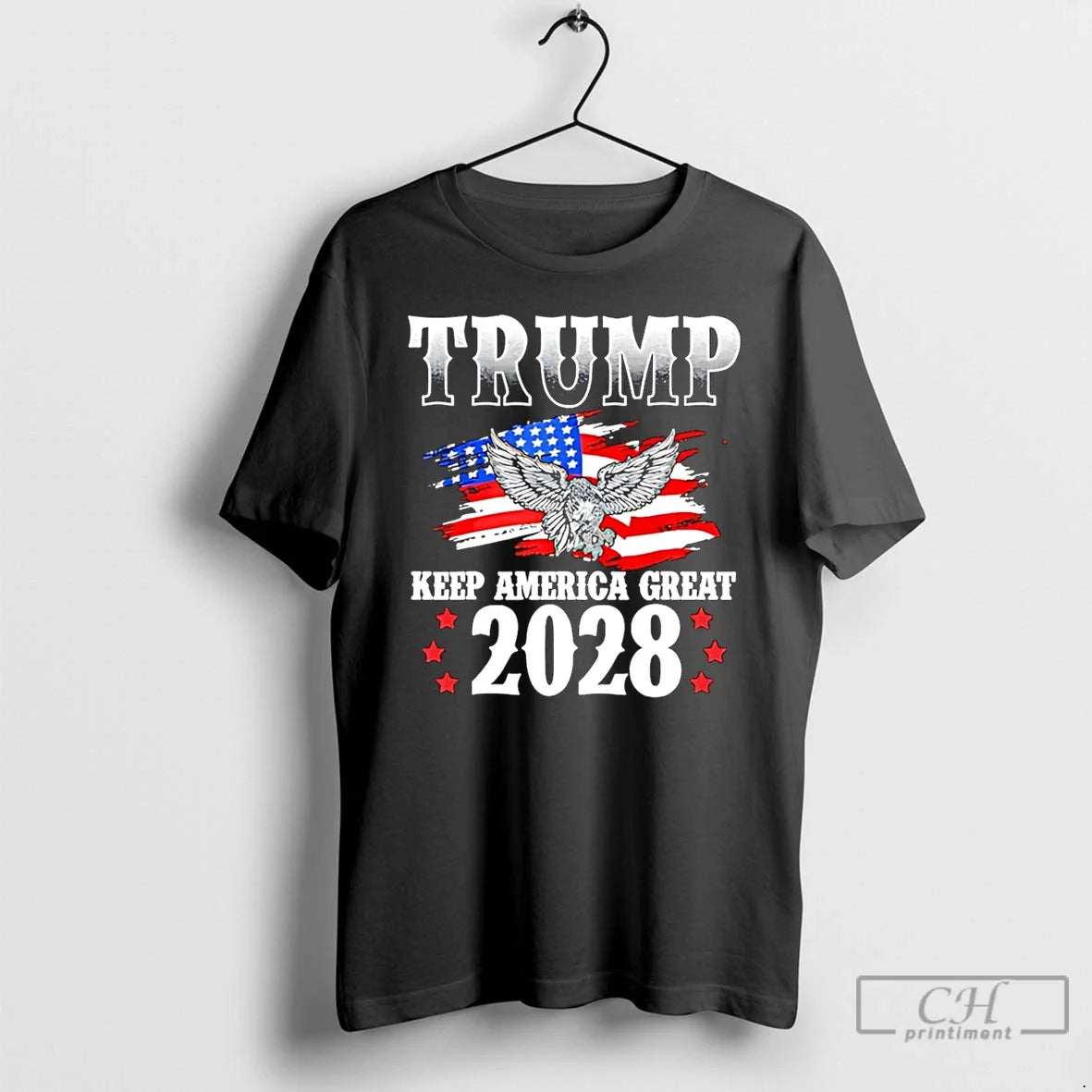 Premium Trump Keep America Great 2028 Usa Flag T Shirts Unisex , , , Long Sleeve Tee