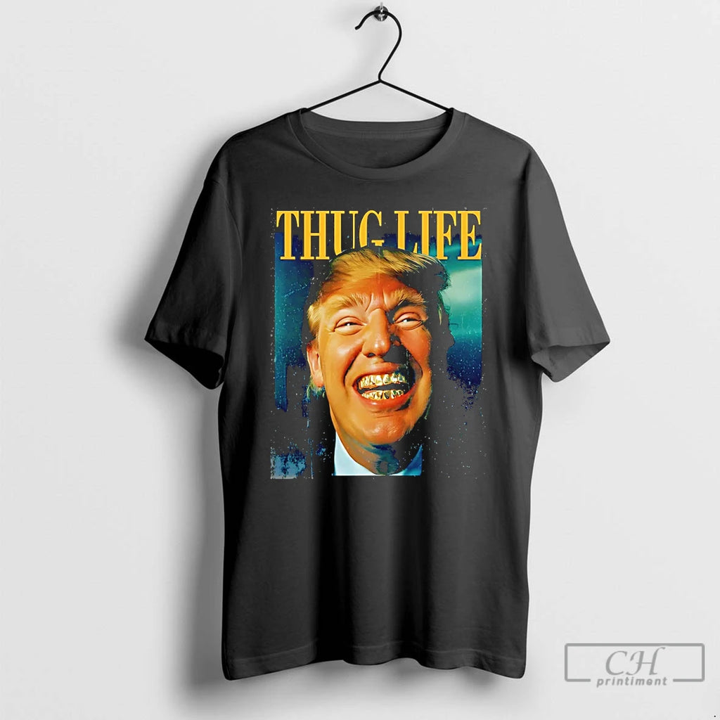 Premium Trump Thug Life Gold Grill Graphic