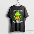 Premium Turtle Middle Finger One Day Im Gonna Just Say Fuck It All And Let Unisex , , , Long Sleeve Tee
