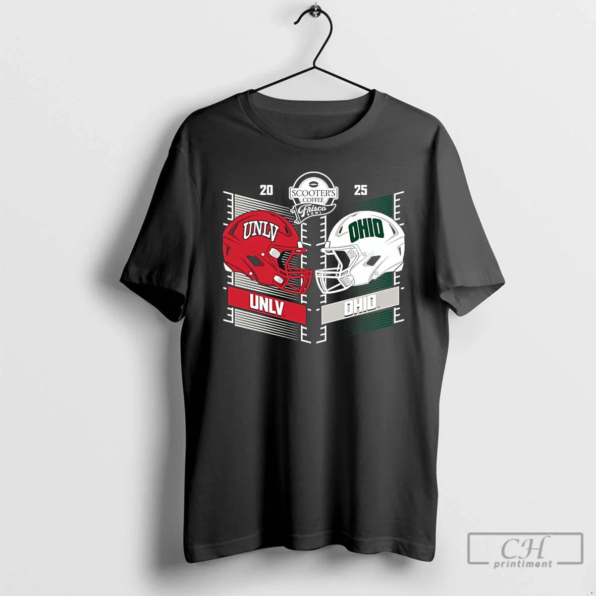 Unlv Rebels Vs Ohio Bobcats 2025 Frisco Bowl Head Head T-Shirts