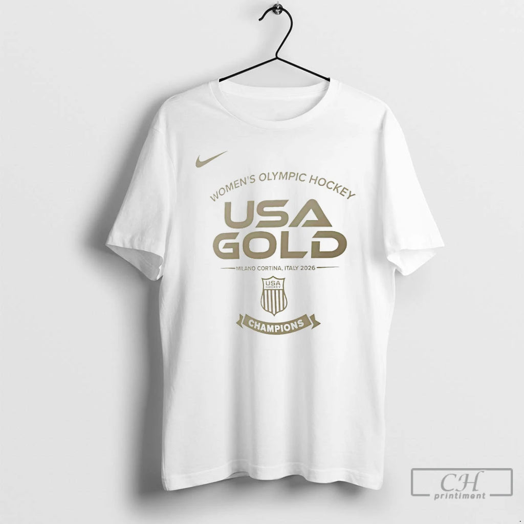 Premium Usa Gold Womens Olympic Hockey Champions 2026