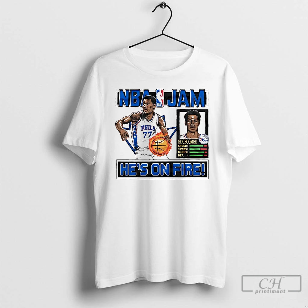 Premium Vj Edgecombe Nba Jam Hes On Fire Philadelphia 76ers