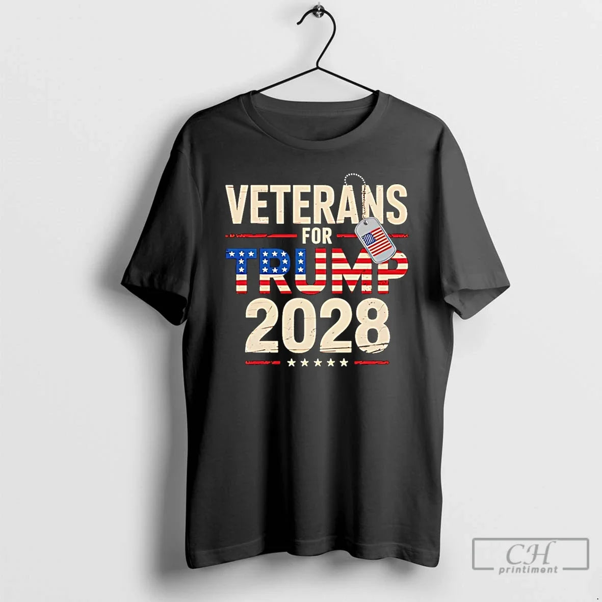 Premium Veterans For Trump 2028 T Shirts Unisex , , , Long Sleeve Tee
