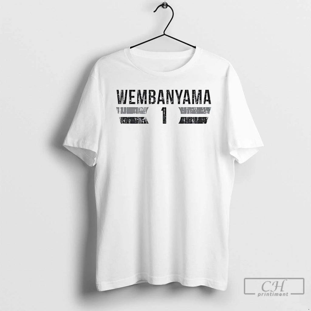 Premium Victor Wembanyama 1 San Antonio Spurs Player Name And Number