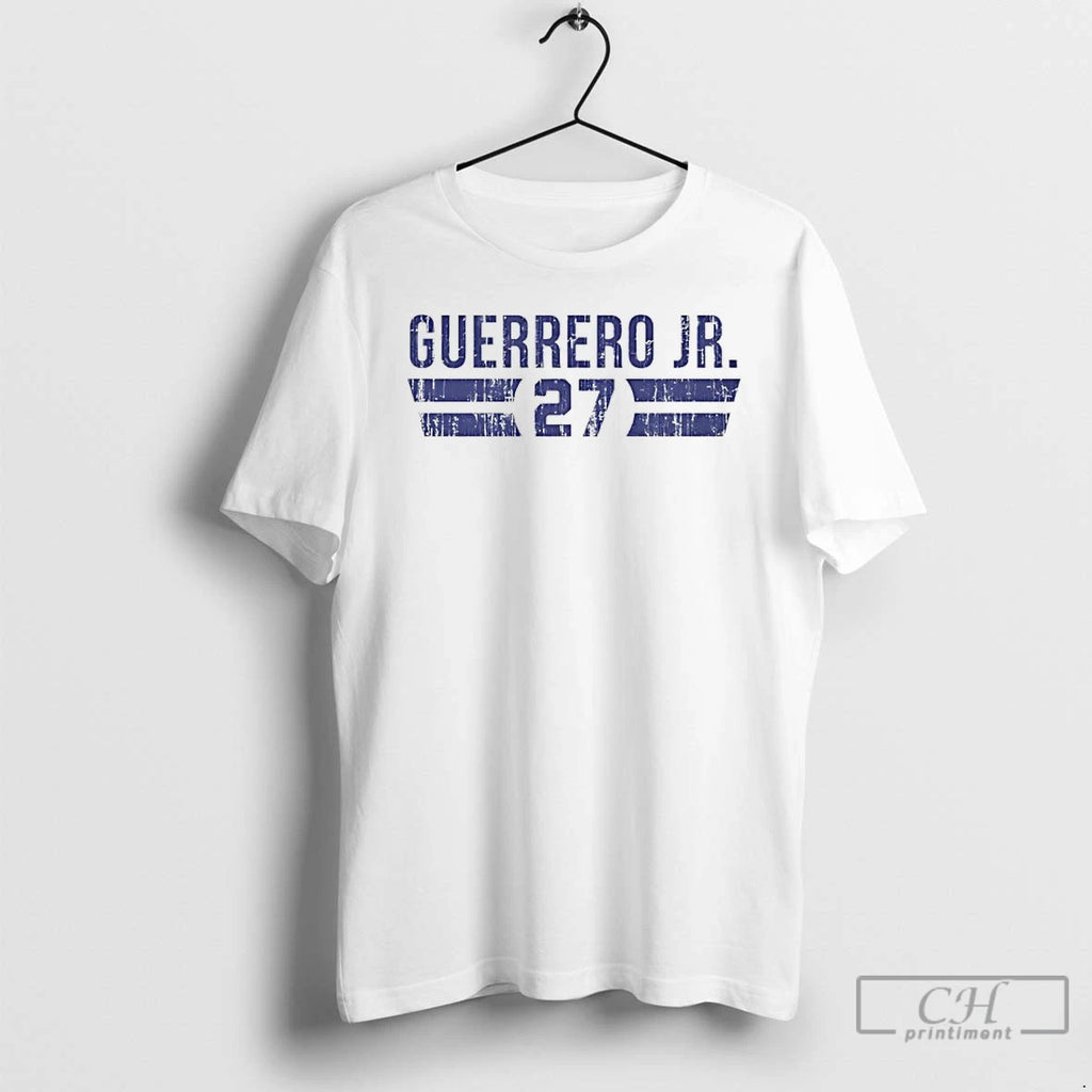 Premium Vladimir Guerrero Jr 27 Blue Jays Player Name And Number