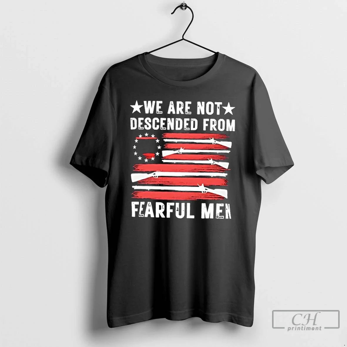 Premium We Are Not Descended From Fearful Men Revolutionary War Us Flag T Shirts Unisex , , , Long Sleeve Tee