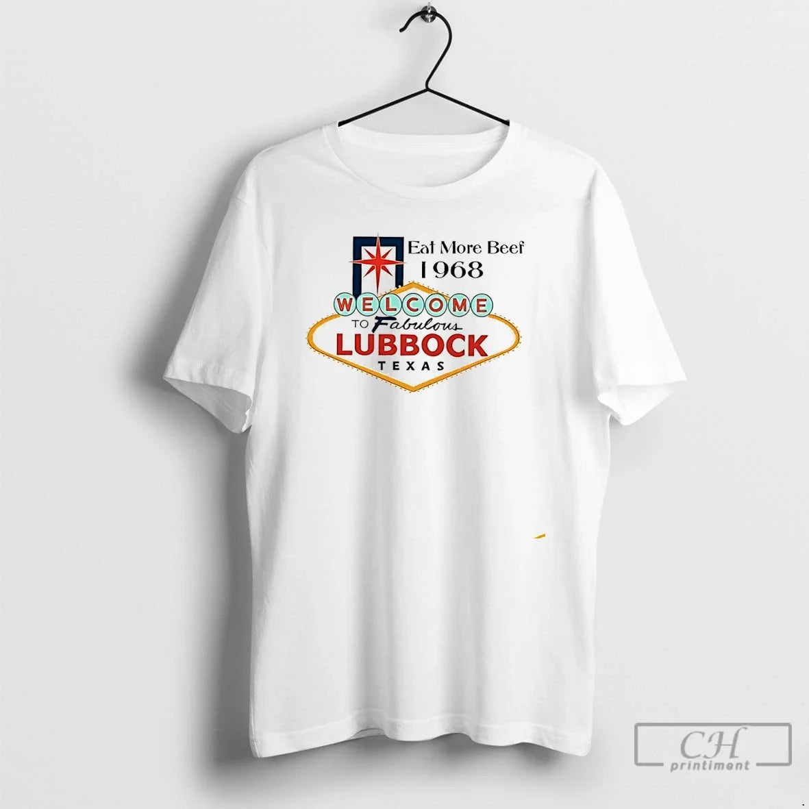 Premium Welcome To Fabulous Lubbock Texas Eat More Beef 1968 T Shirts Unisex , , , Long Sleeve Tee