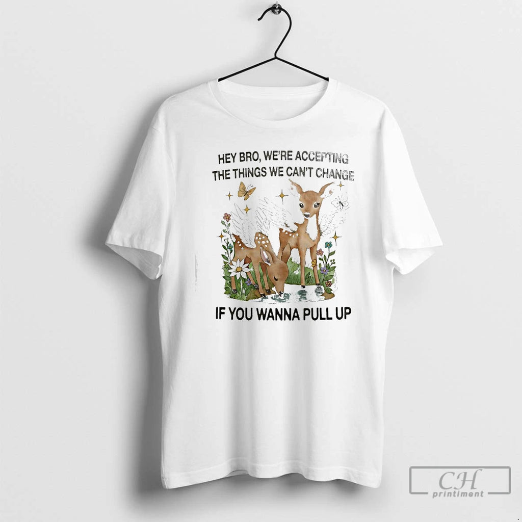 Premium Winged Deer Hey Bro Were Accepting The Things We Cant Change If You Wanna