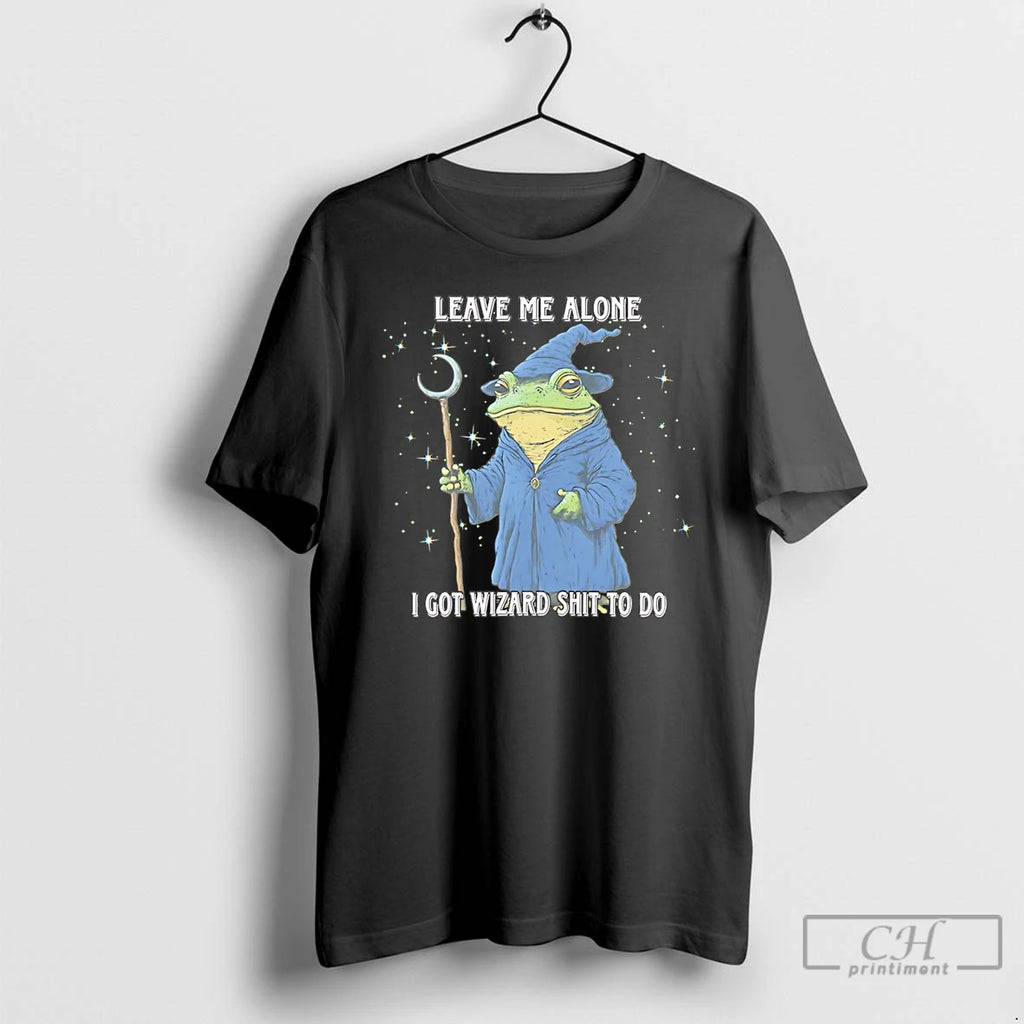 Premium Wizard Frog Leave Me Alone I Got Wizard Shit To Do T Shirts Sweater