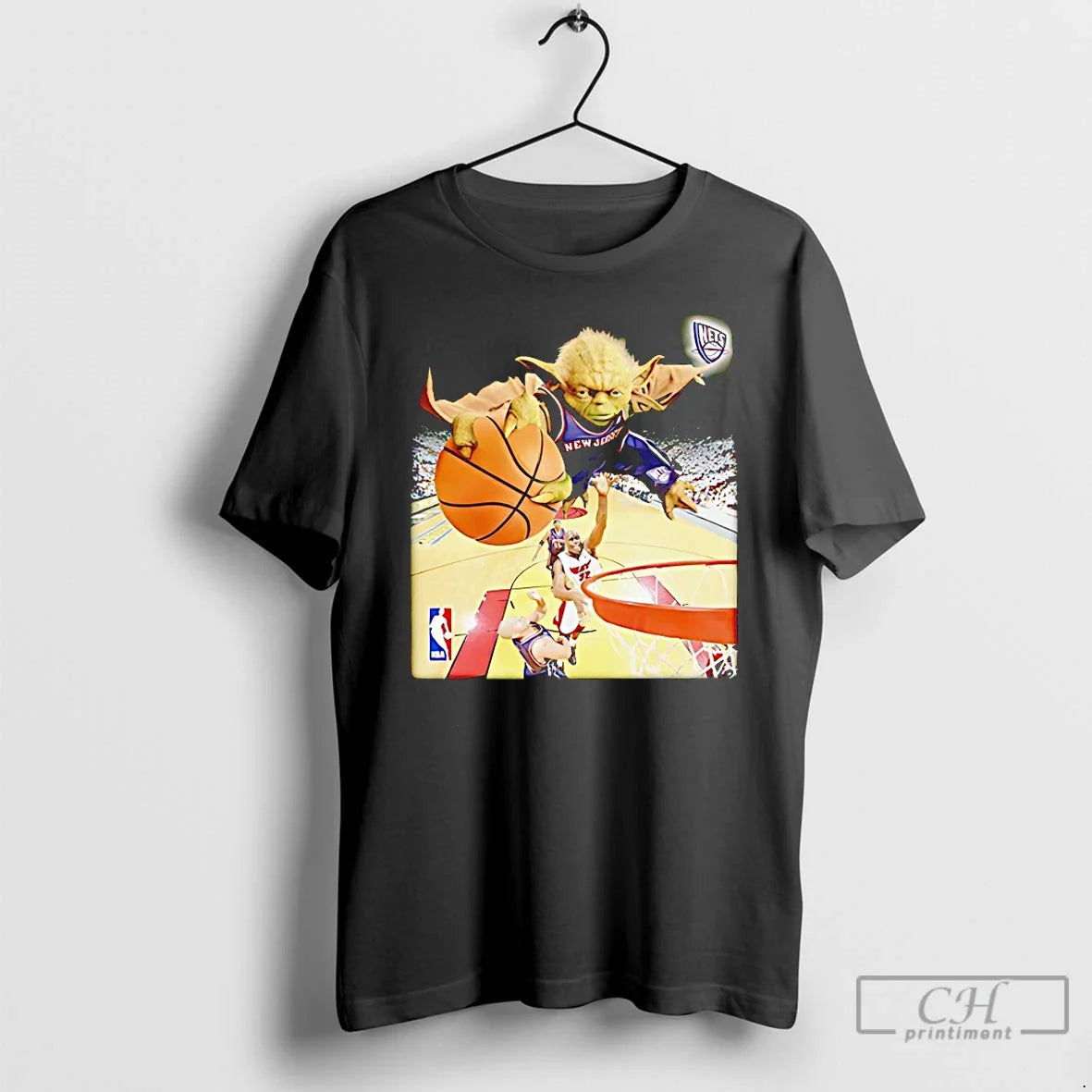 Premium Yoda Slam Dunk Ballin Nets T Shirts Unisex , , , Long Sleeve Tee