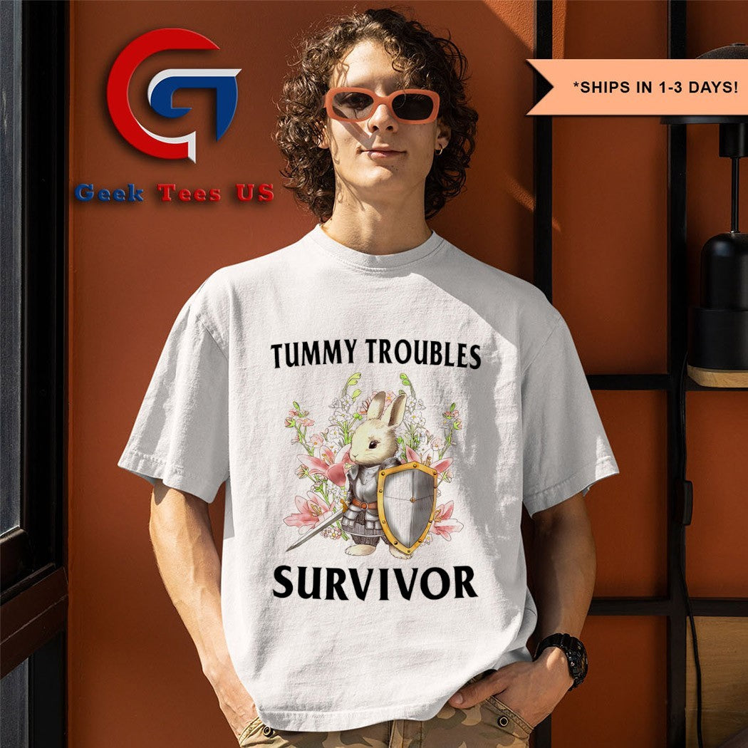 Rabbit tummy troubles survivor shirt