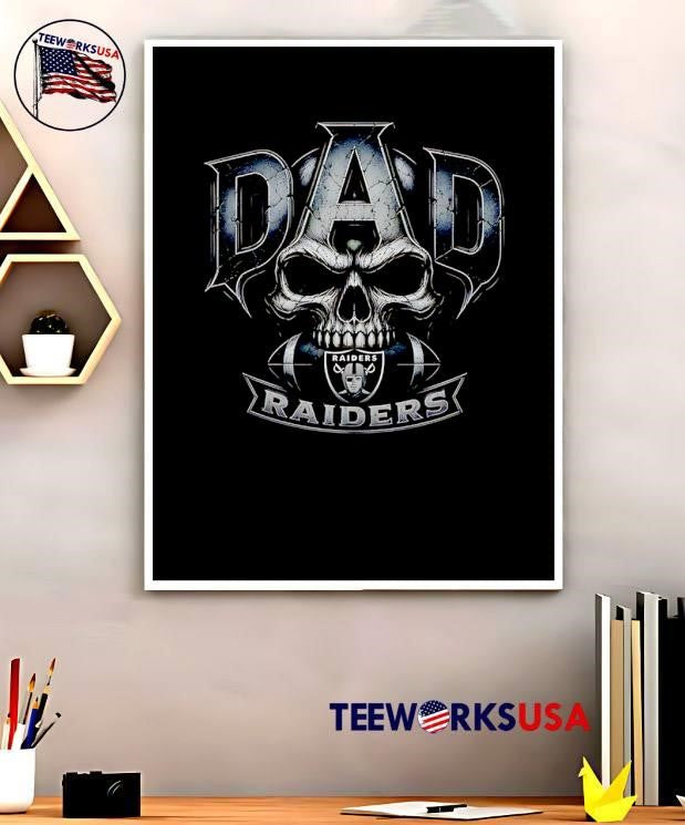 Raiders Fan Apparel Dad Raiders Football T-Shirt