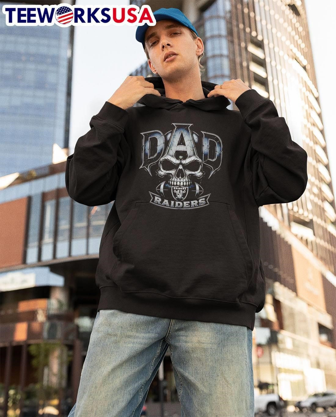 Raiders Fan Apparel Dad Raiders Football T-Shirt