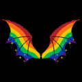 Rainbow Pride Bat Wings