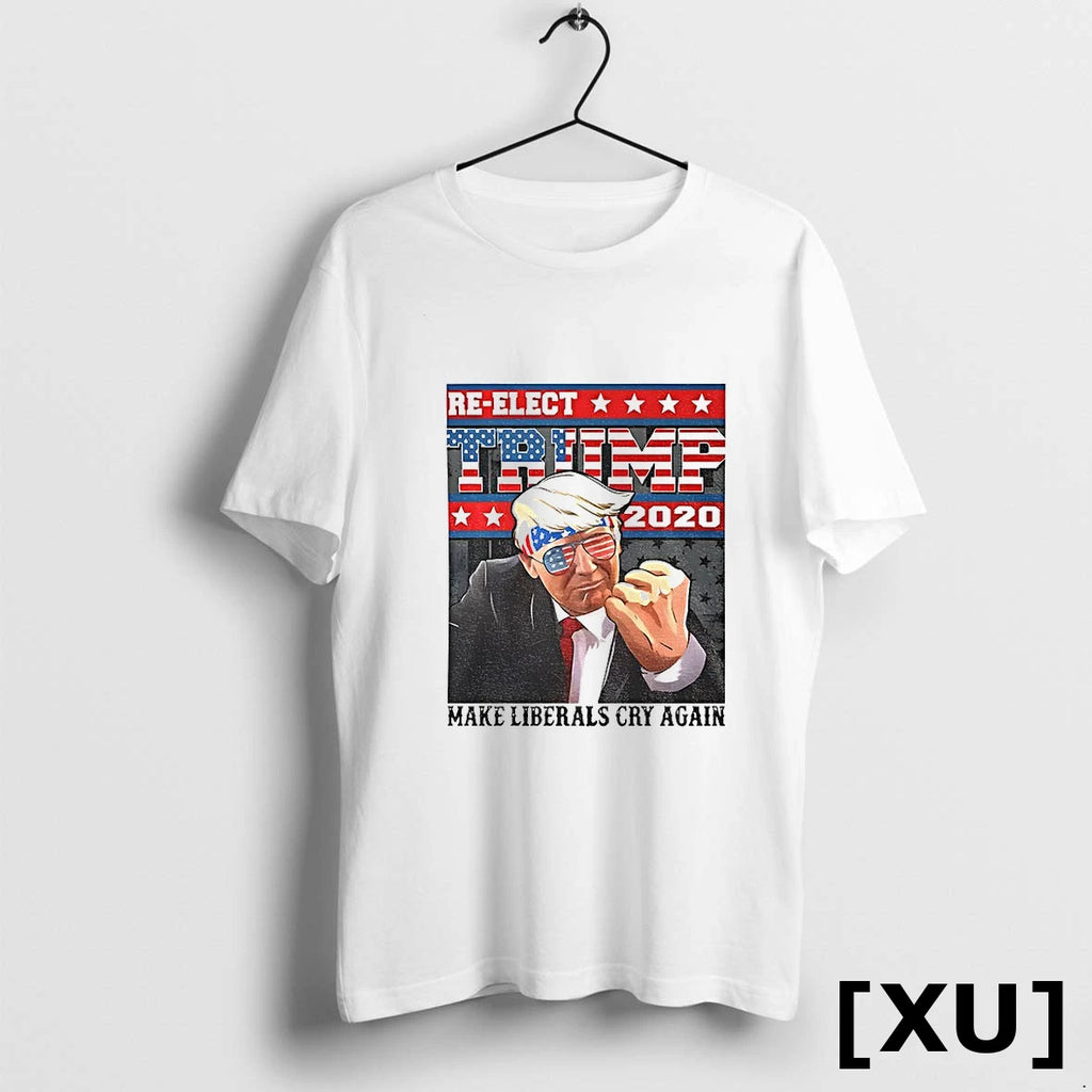 Re Elect Trump 2020 Make Liberals Cry Again American Flag Tshirts Sweater