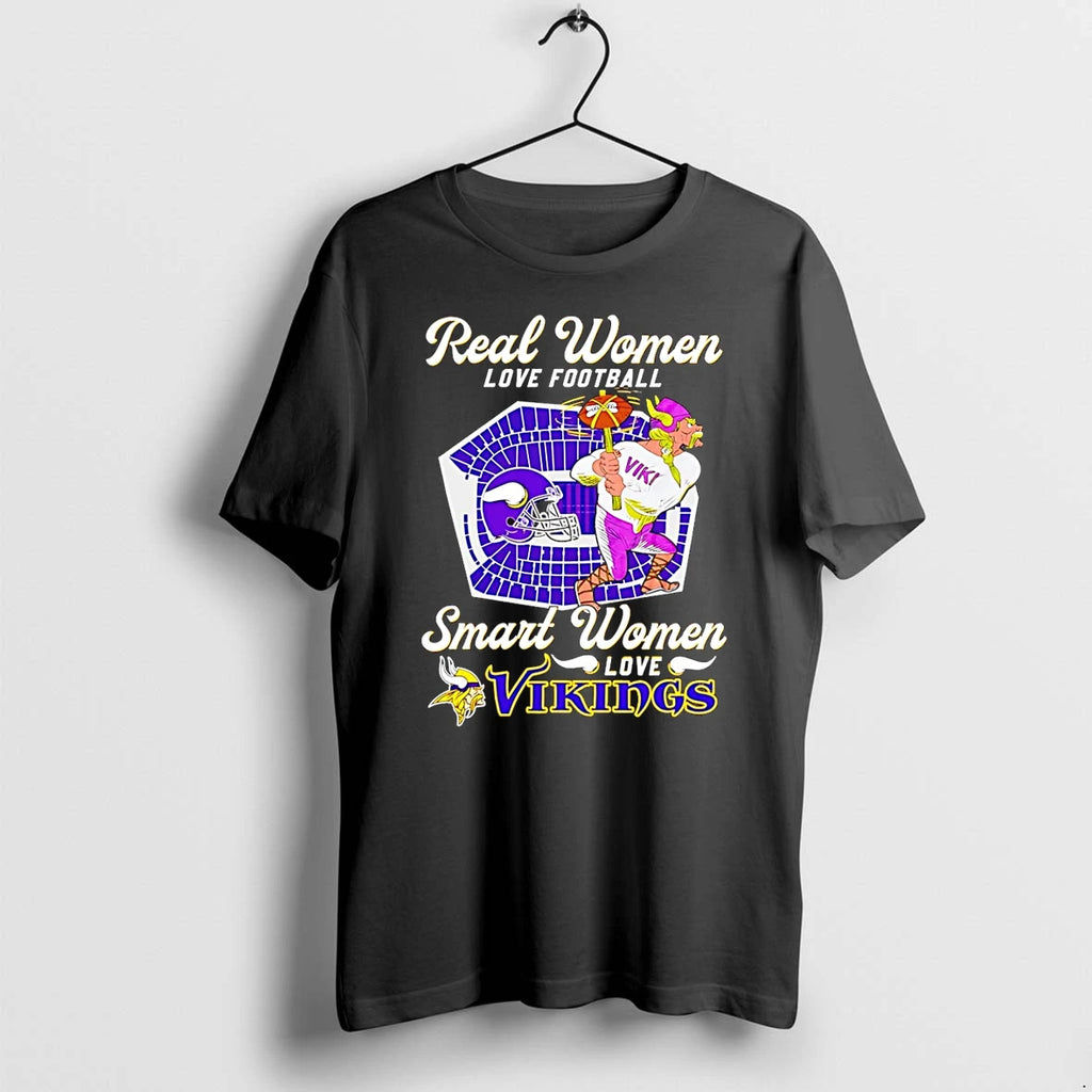 Real Women Love Minnesota Vikings Football Smart Women Love Viktor The Viking Tshirts Sweater