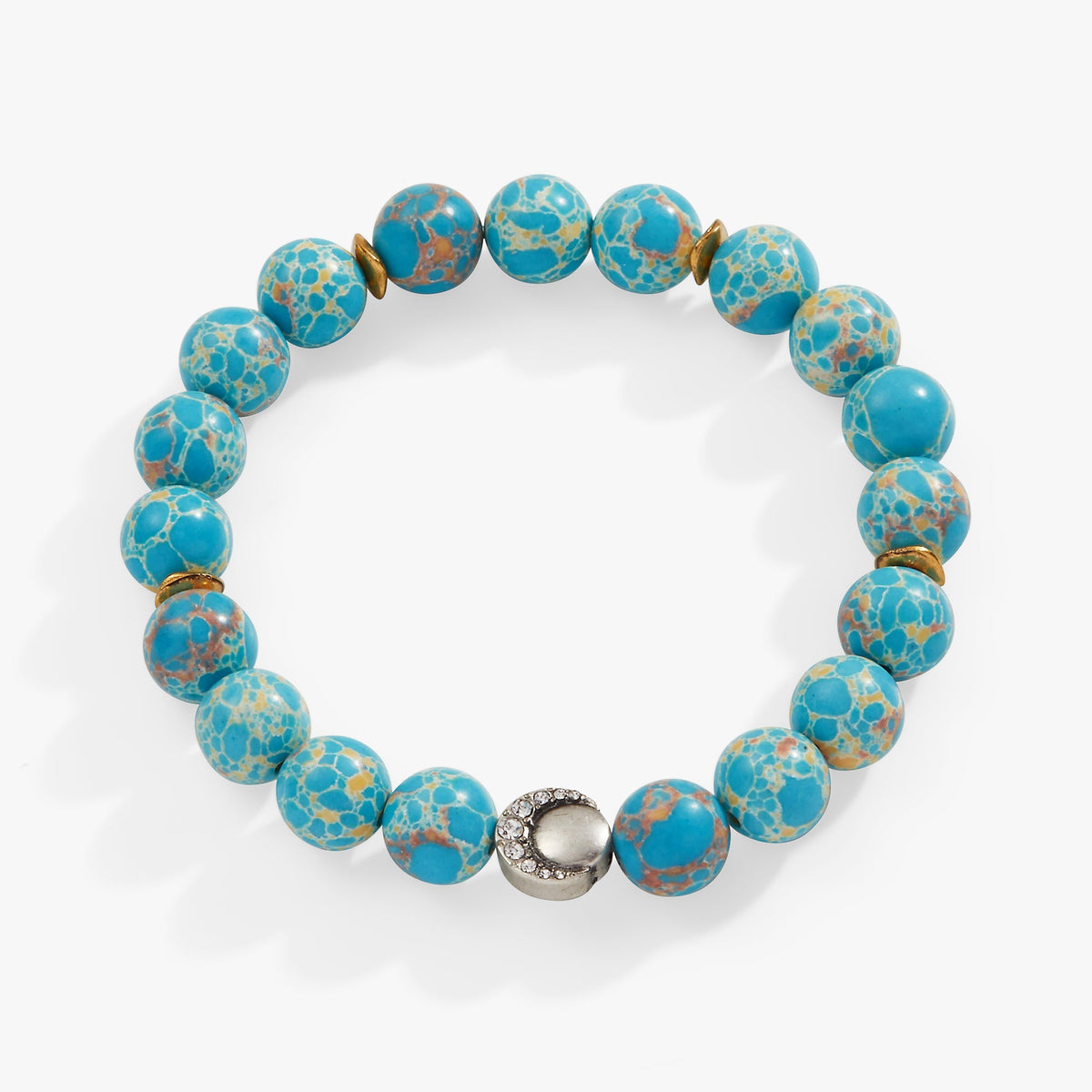 Reconstituted Turquoise Beaded Stretch Bracelet T-Shirts