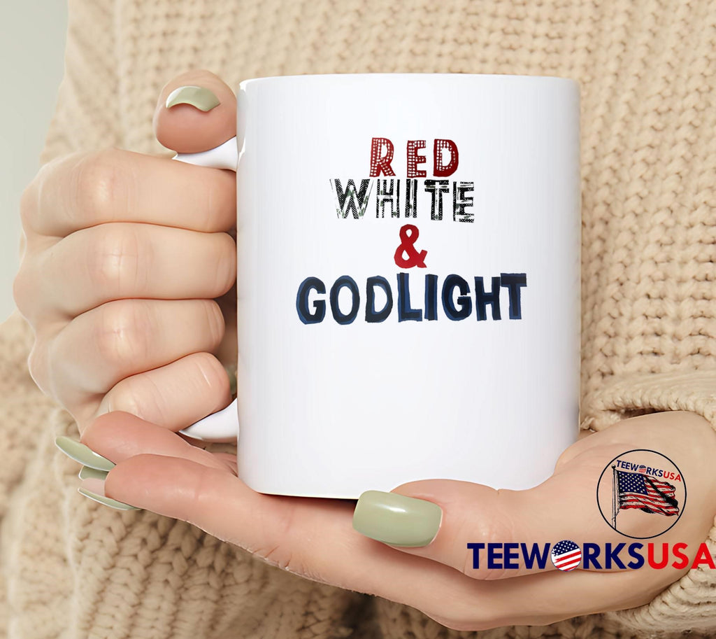 Red White and Godlight Patriotic Graphic T-Shirt