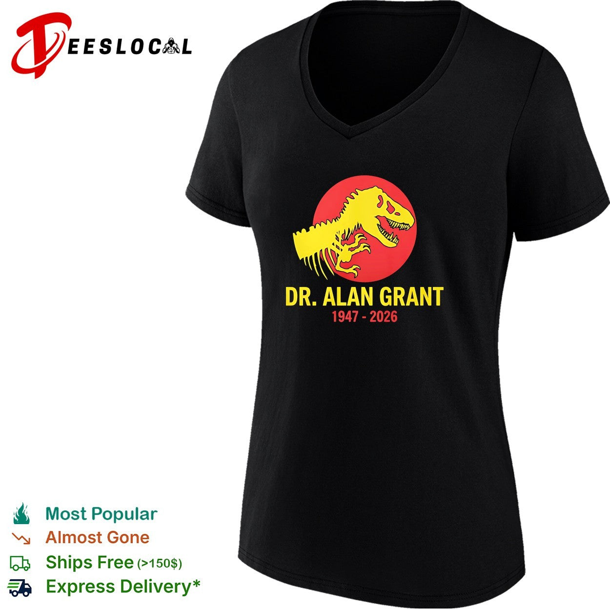 Sam Neill Memorial Dr Alan Grant tribute shirt
