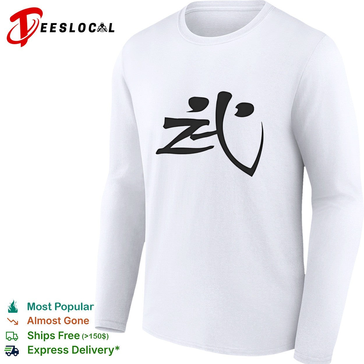 Samurai Kanji Warrior text shirt